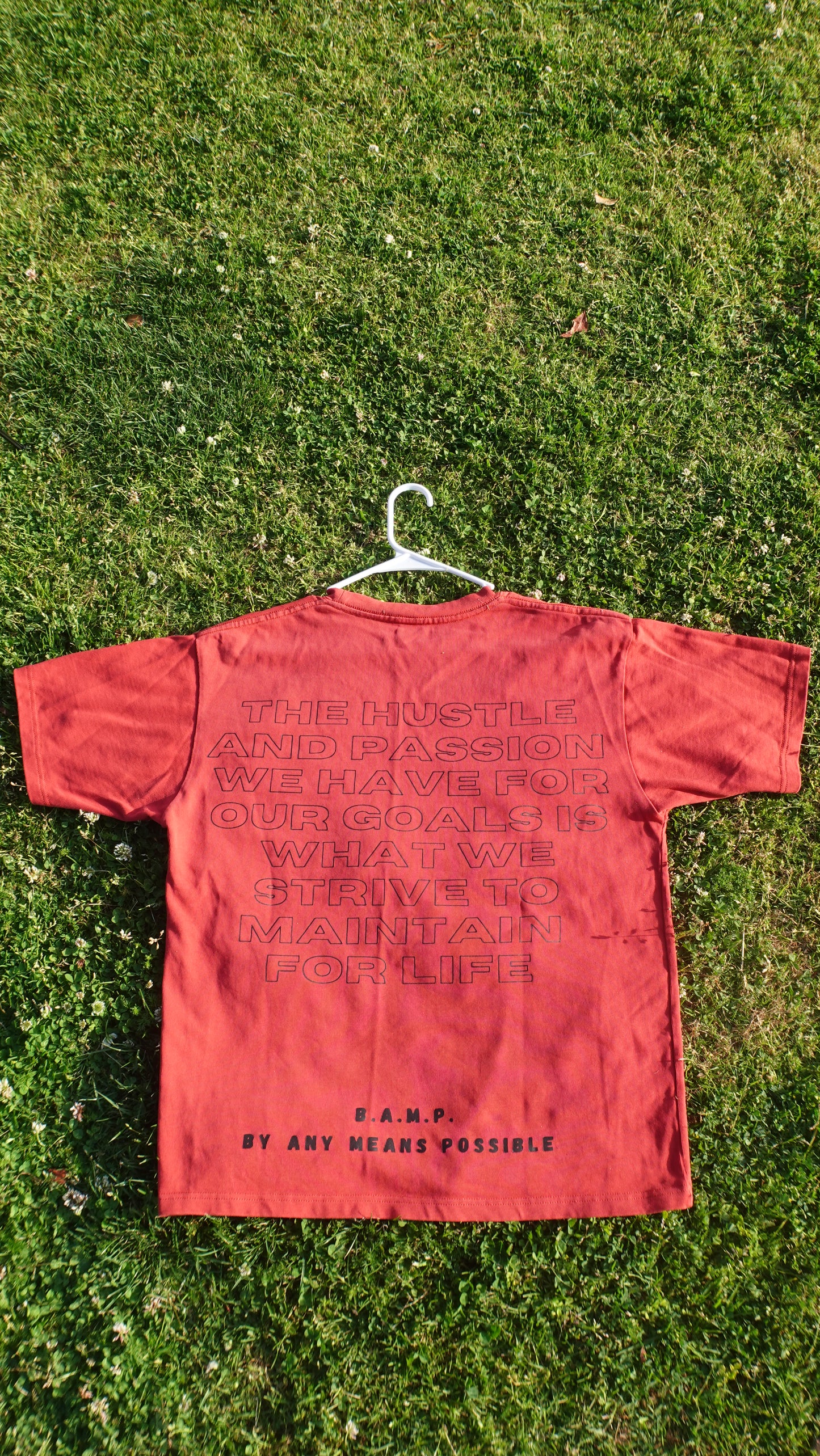 Red BAMP T-SHIRT- HUSTLE COLLECTION