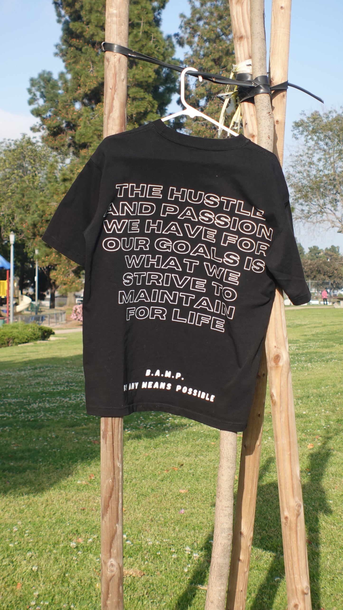 BLACK BAMP T-SHIRT- HUSTLE COLLECTION