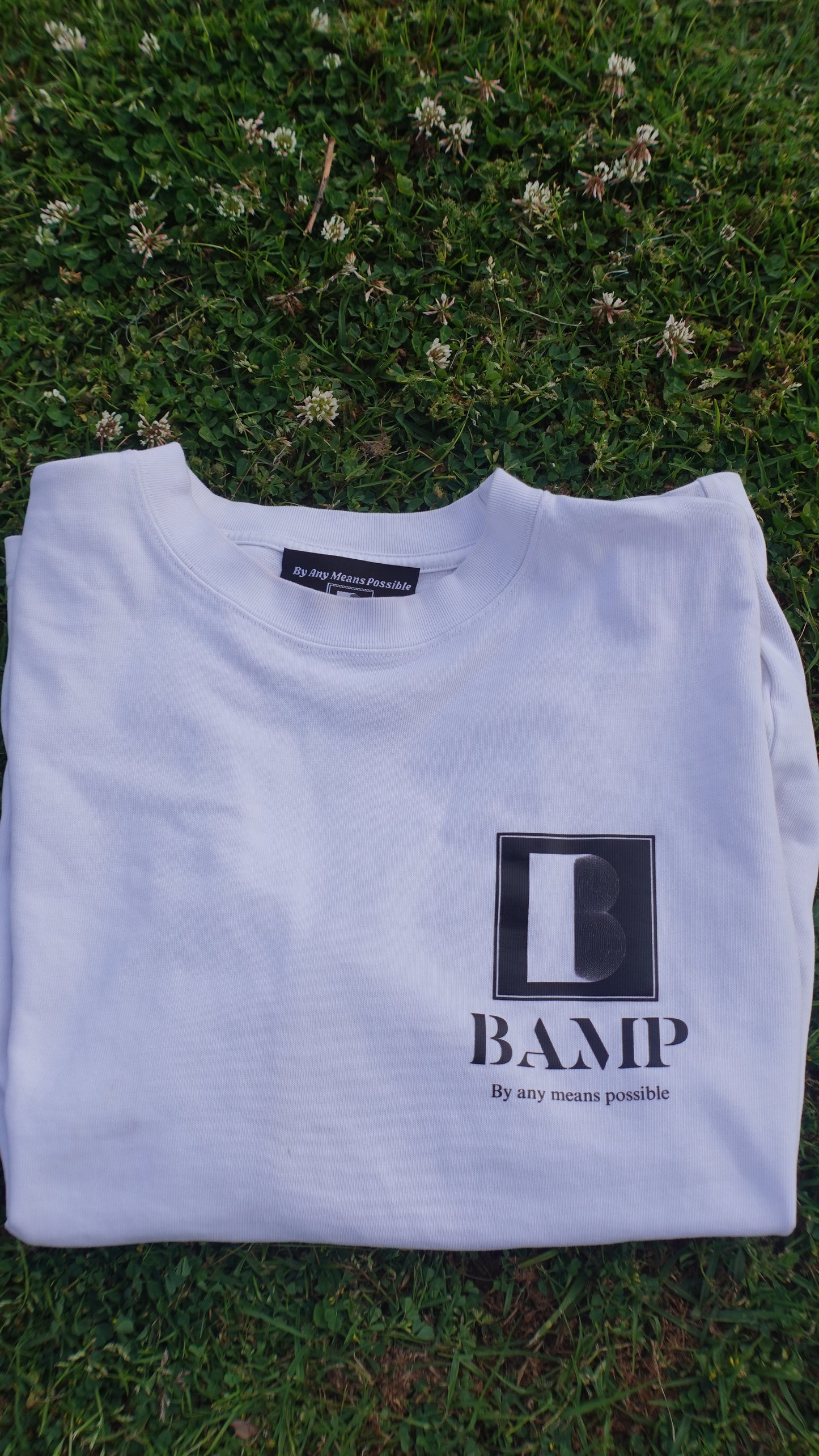 White BAMP HUSTLE T-SHIRT